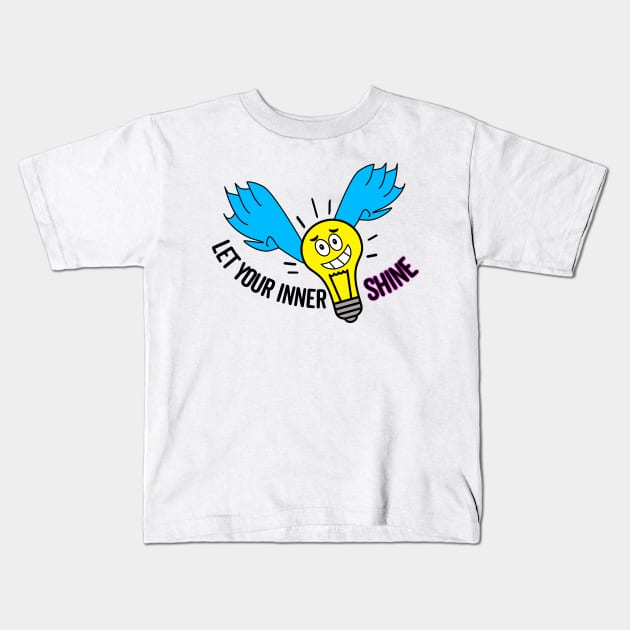 Let your inner light shine Kids T-Shirt by Polyxz Design